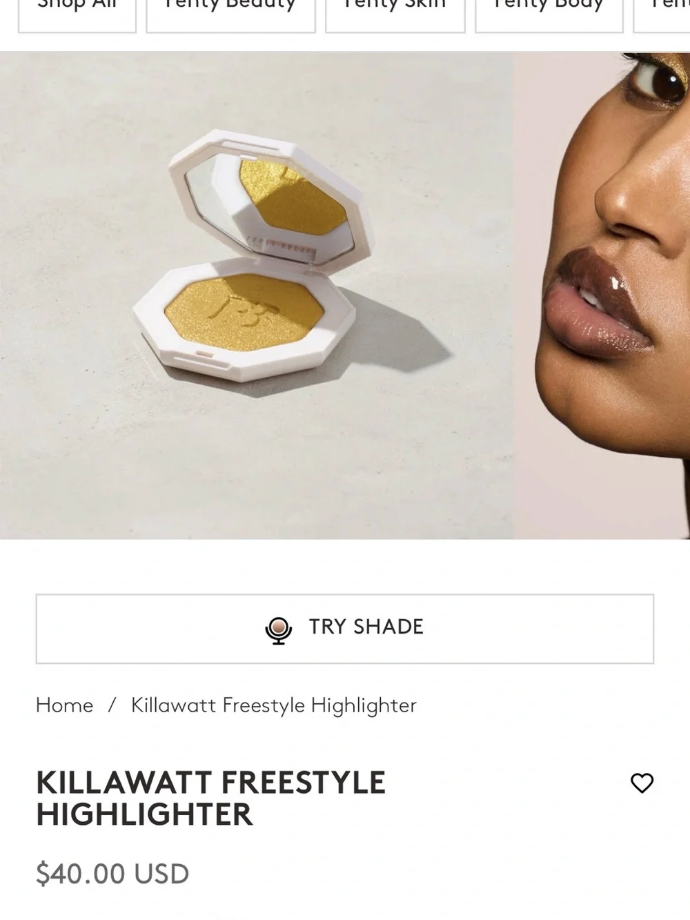 Fenty Beauty Trophy Wife Highlighter Compact KILLAWATT FREESTYLE HIGHLIGHTER